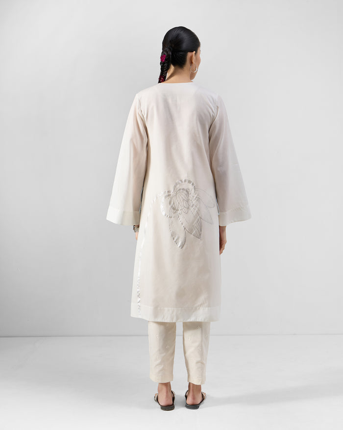 Vaya Kurta - Printed Cotton Silk A-Line Fit