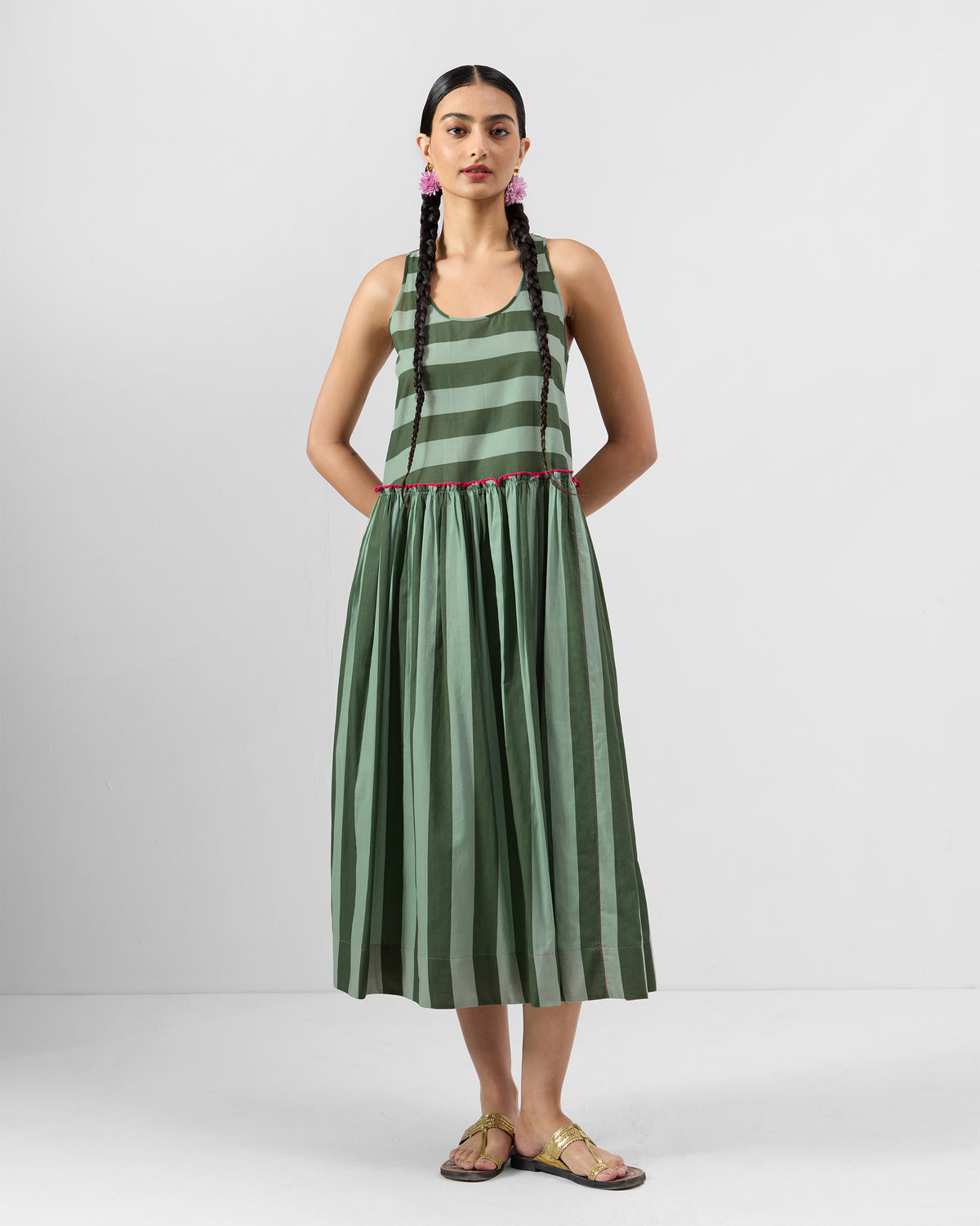 Nora Racerback Dress - Organic Cotton Voile A-Line Fit