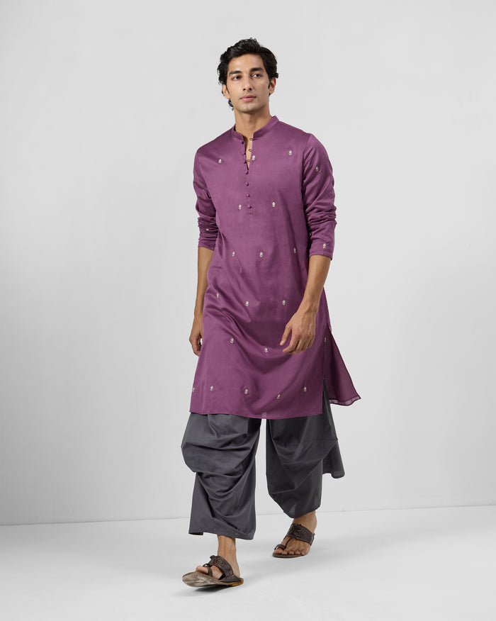 Zenith Kurta - Zari Cotton Silk Classic Fit