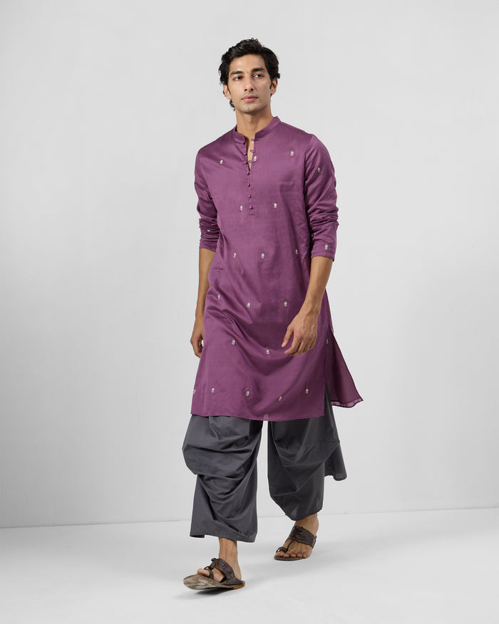 Zenith Kurta - Zari Cotton Silk Classic Fit