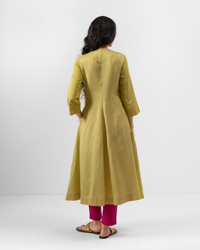 Murud Flared Kurta - Silk Blend A-Line Fit
