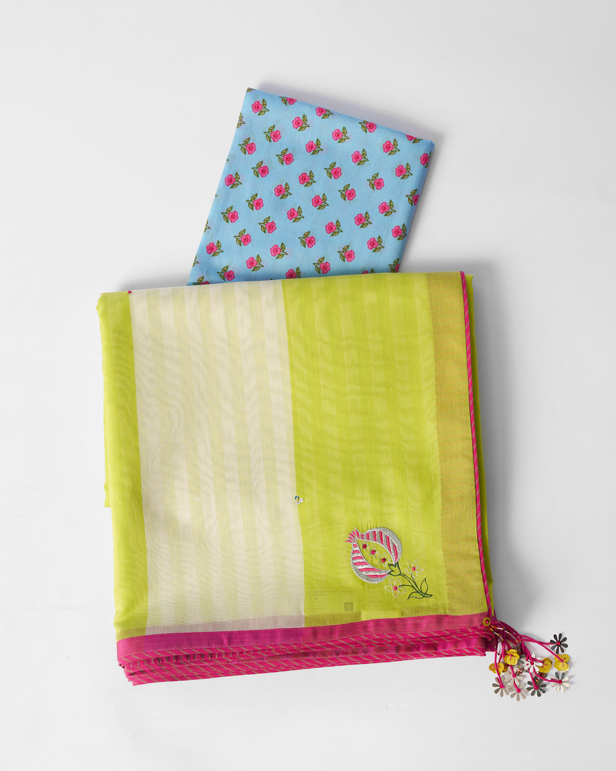 Veha Sari - Striped Cotton Silk