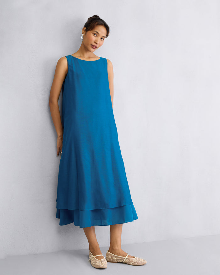 Double Layer Dress - Sapphire