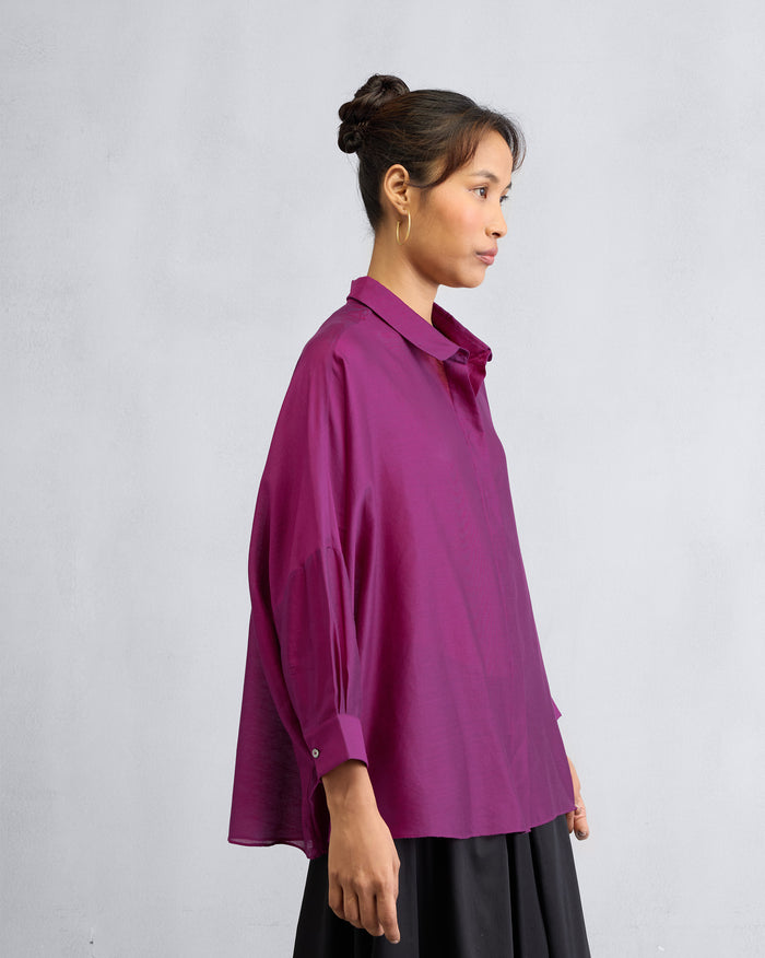 Boxy Shirt - Mulberry