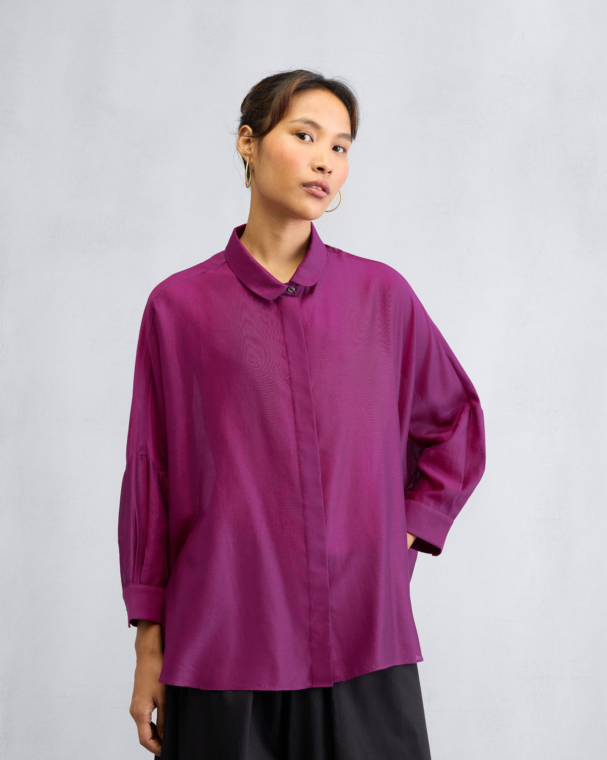 Boxy Shirt - Mulberry