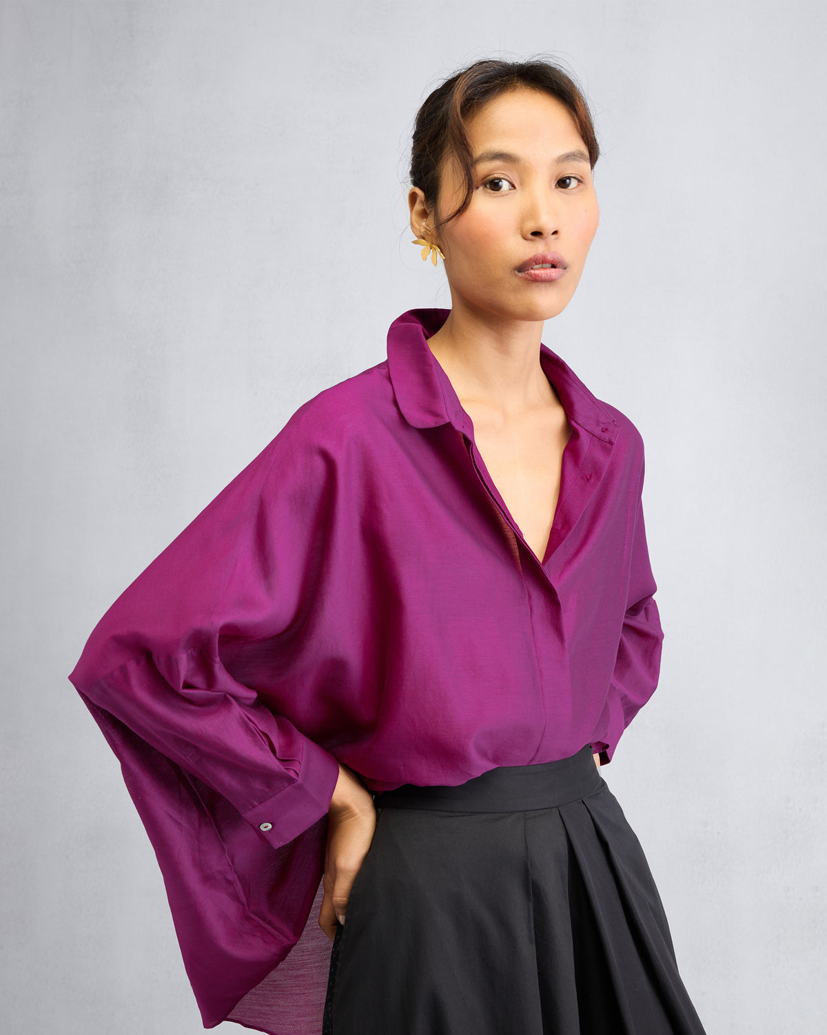 Boxy Shirt - Mulberry