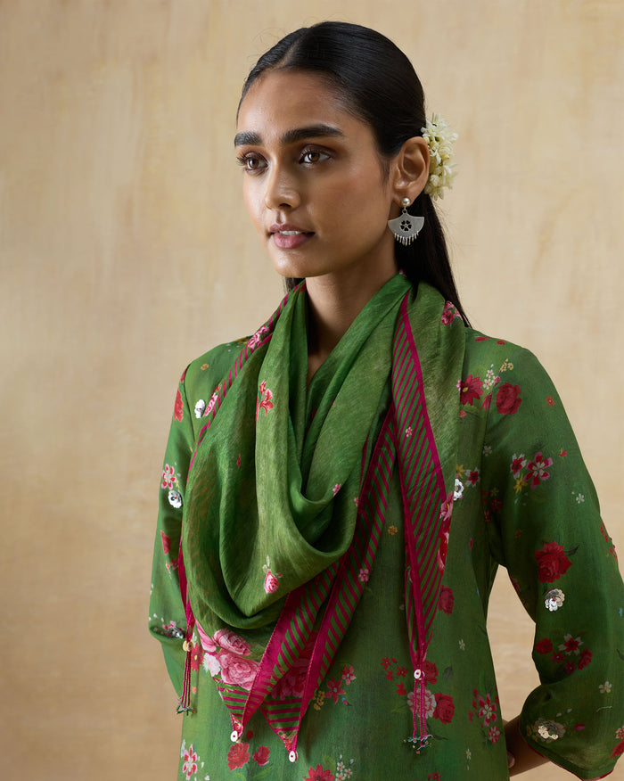 Bouquet Scarf - Green