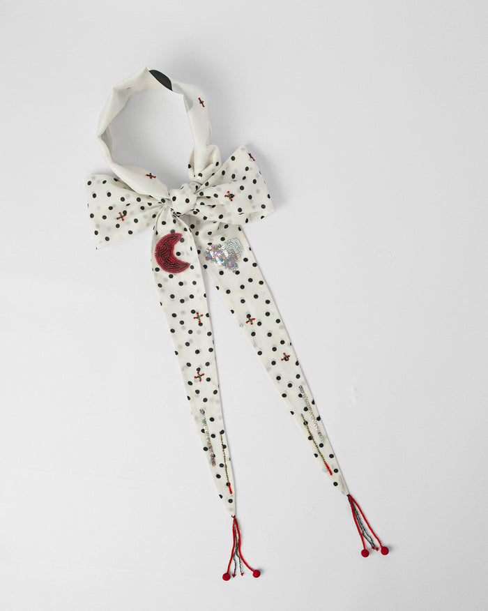 Polka Play Scarf - Ivory