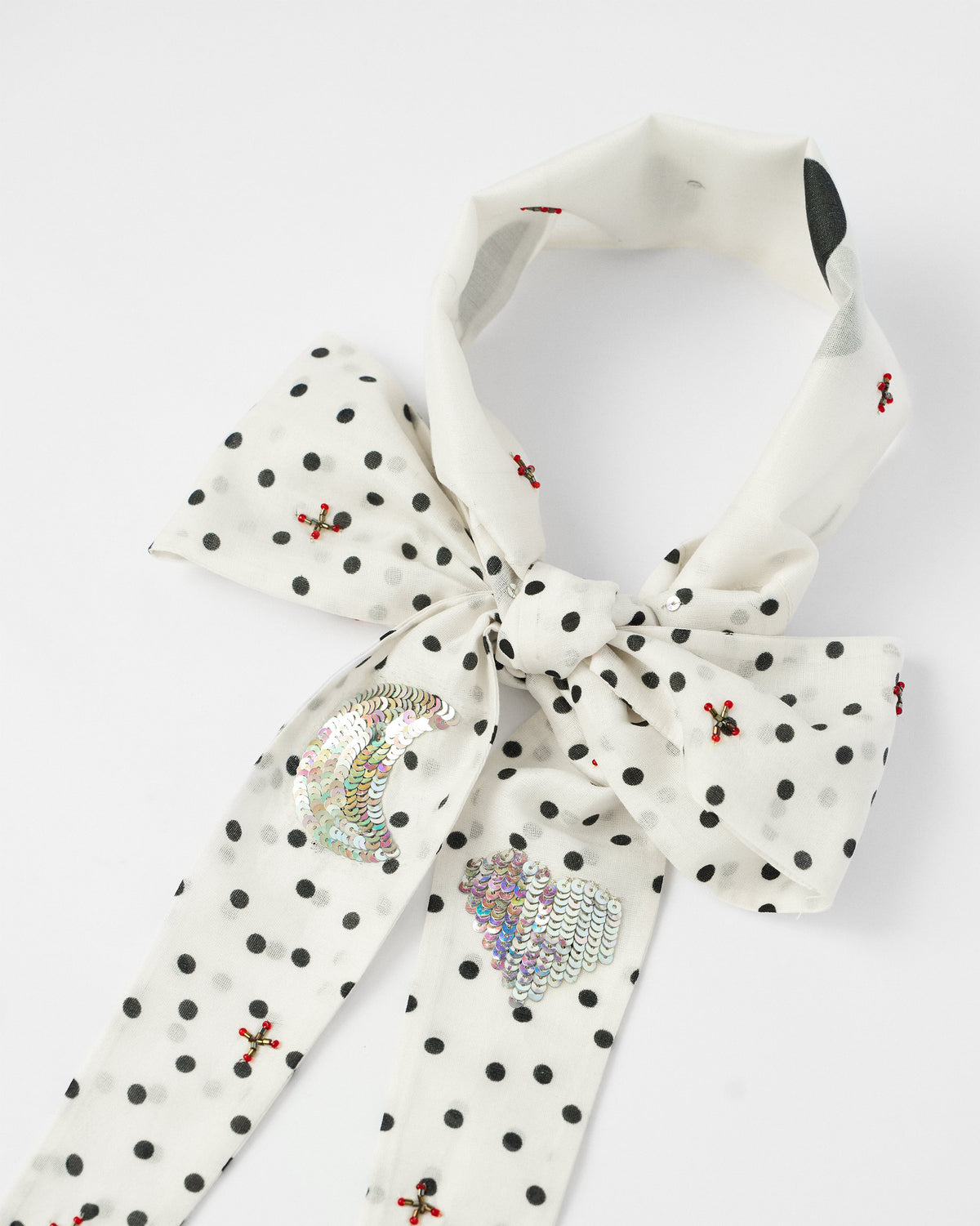 Polka Play Scarf - Ivory