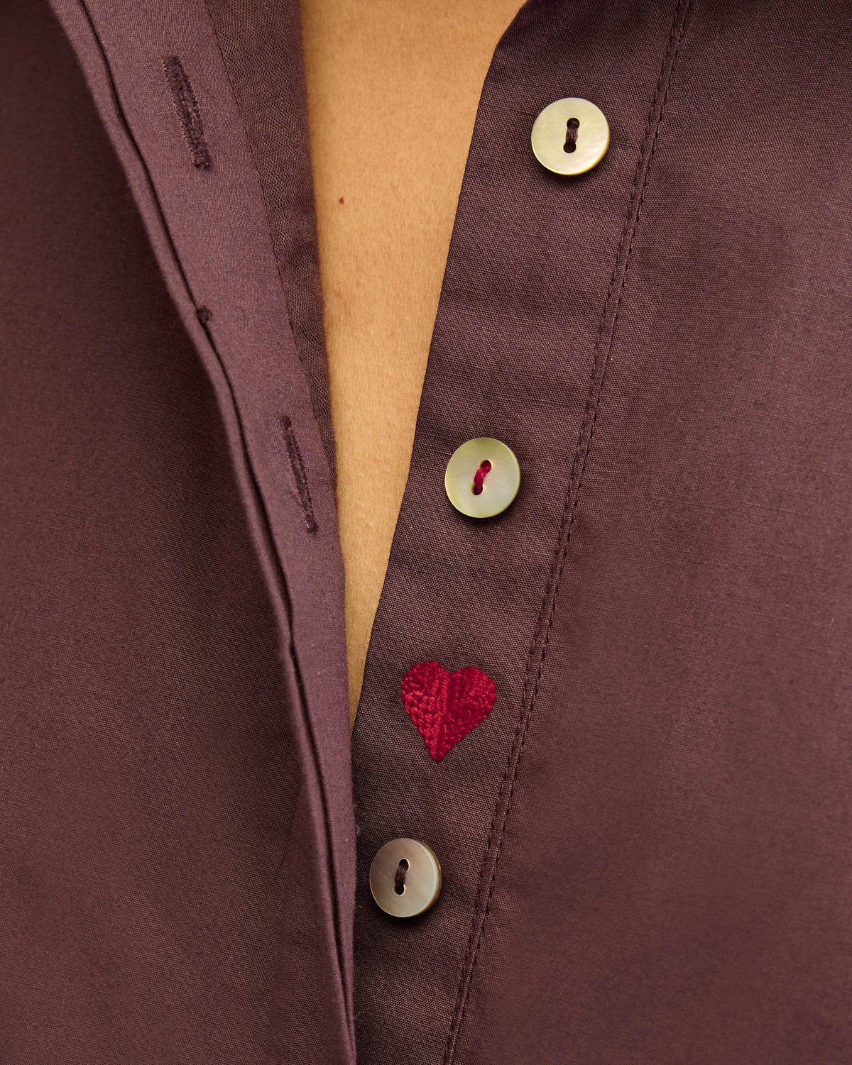 A-line Short Dress - Chocolate Plum