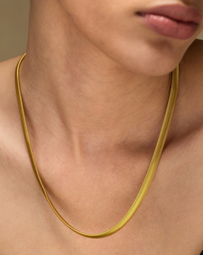 Herringbone Chain - Gold