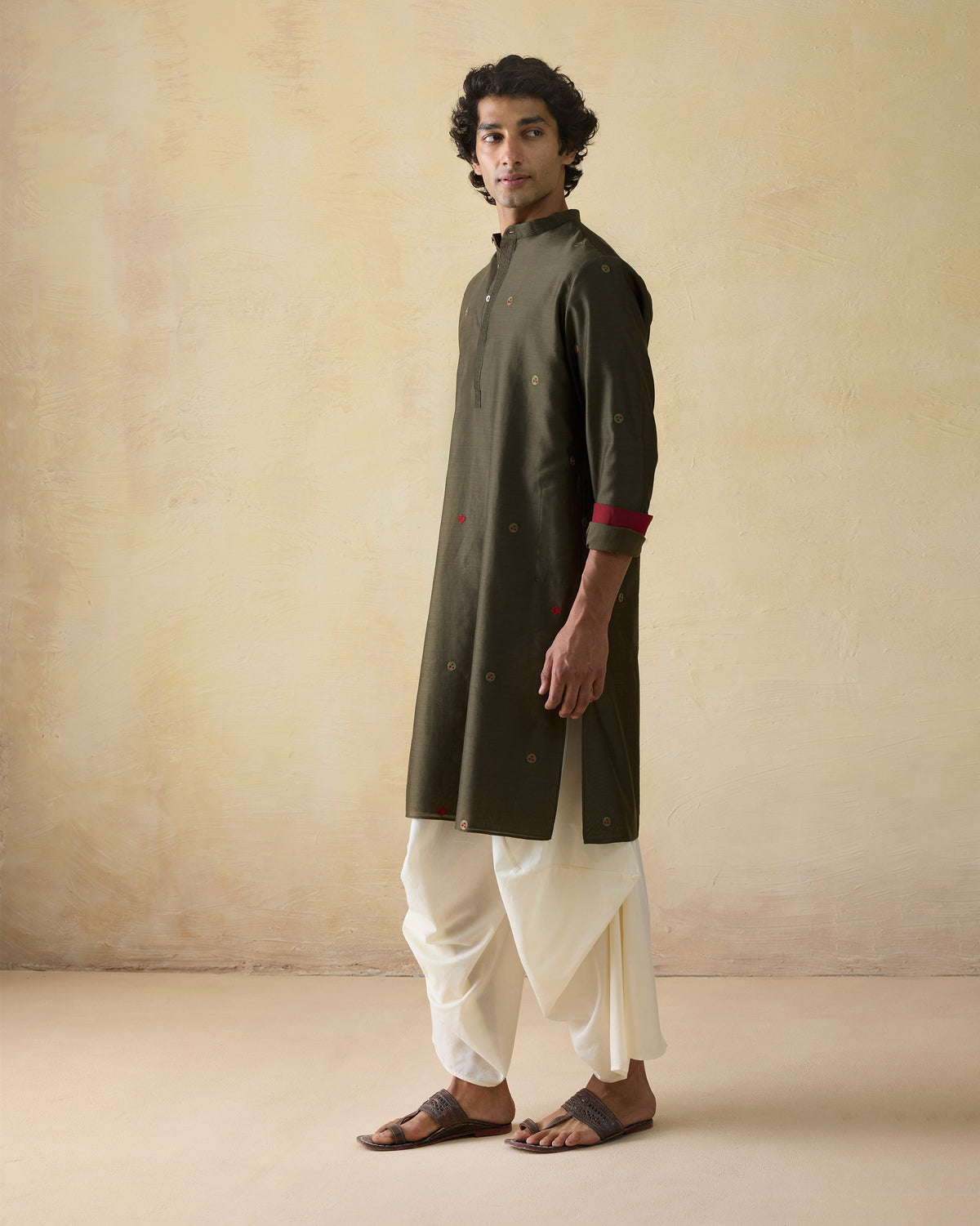Neckband Kurta - Cotton Silk Classic Fit