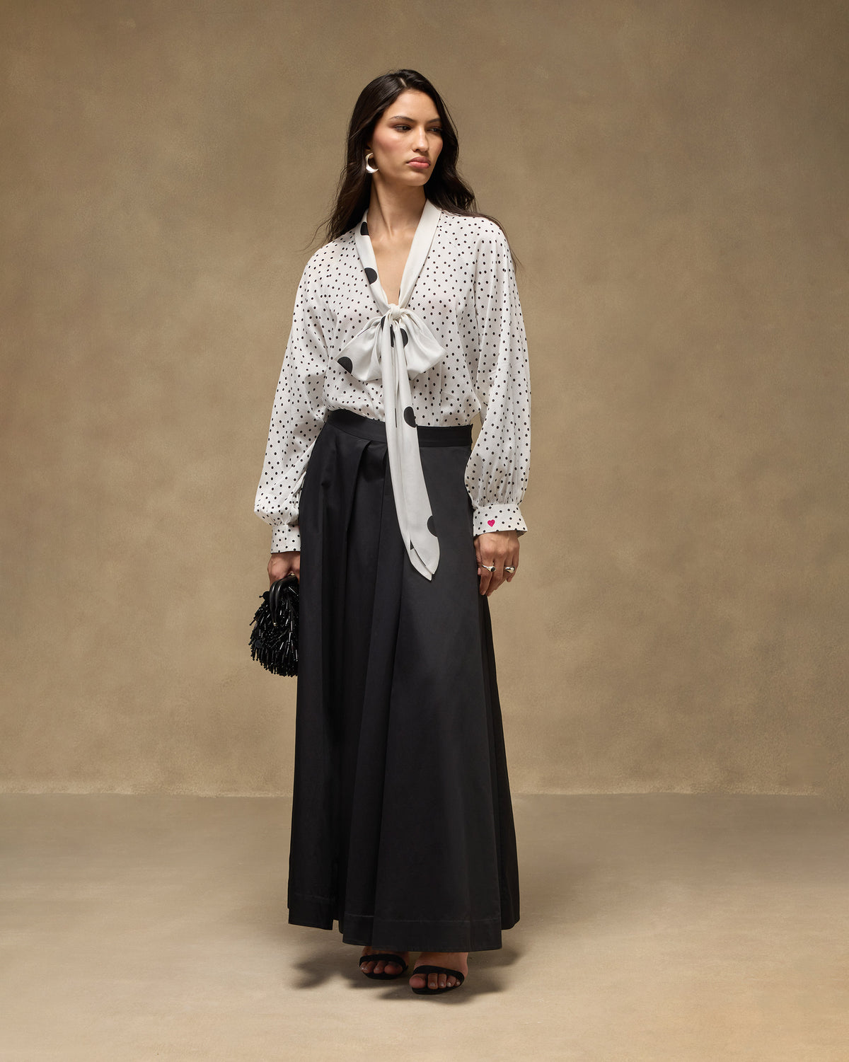 Whirl Tie Up Top - Cotton Silk Regular Fit