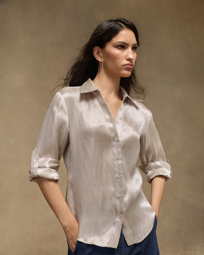 Starlight Shirt - Jacquard Tissue Organza