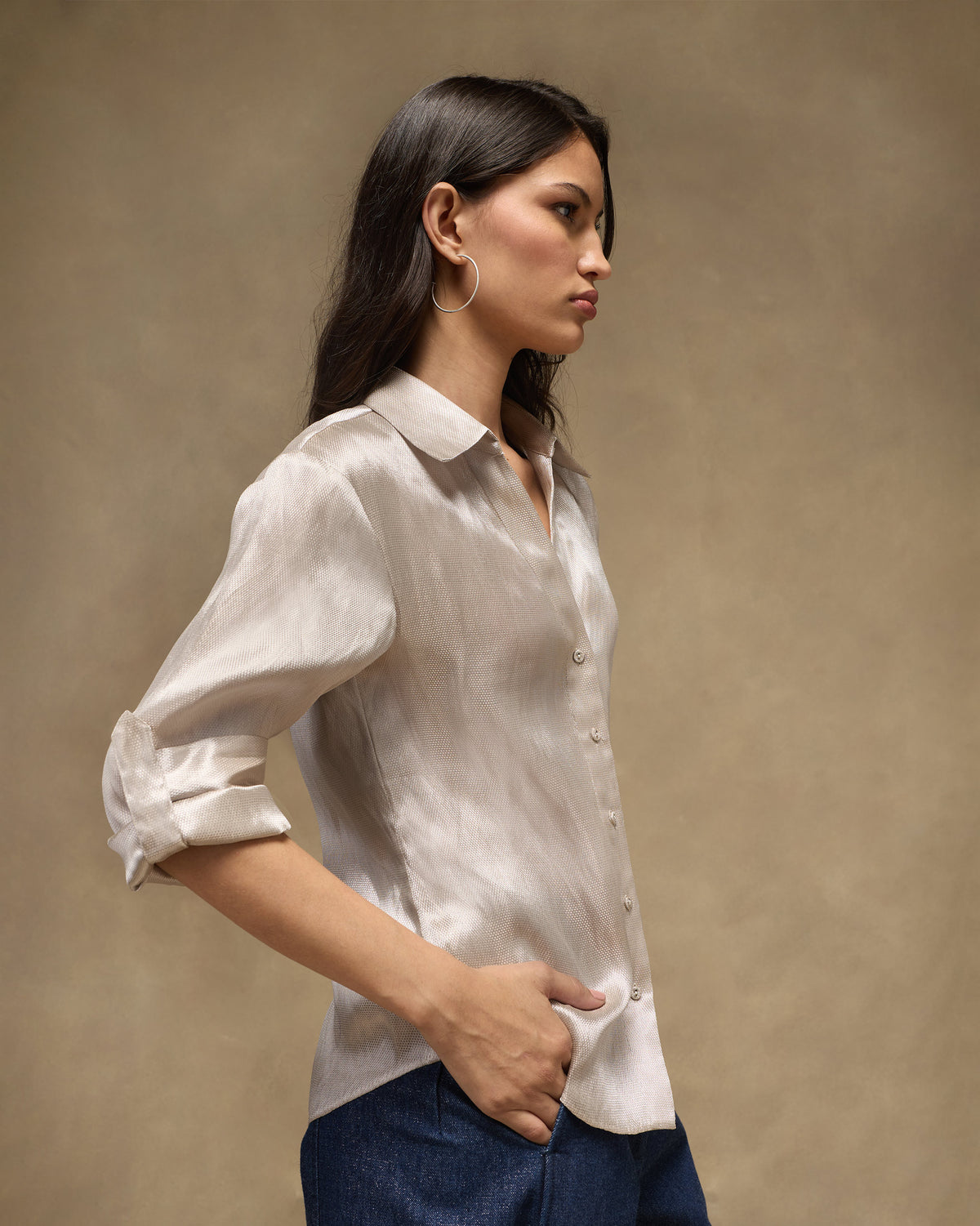 Starlight Shirt - Jacquard Tissue Organza