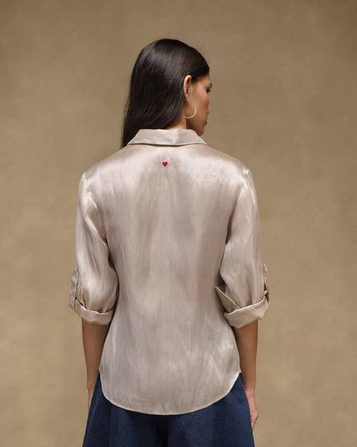 Starlight Shirt - Jacquard Tissue Organza