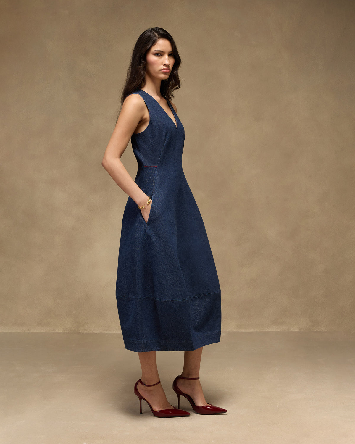 Sway Dress - Denim Fitted