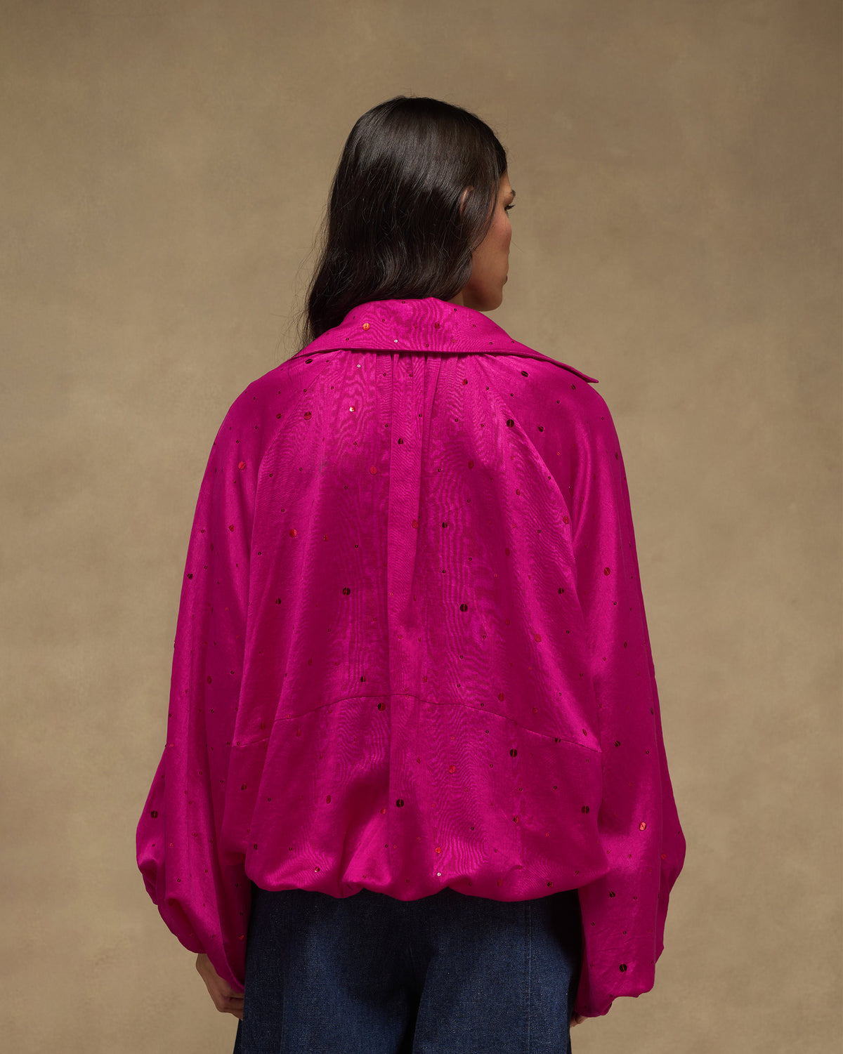 Cloud Overlay - Cotton Silk Loose Fit (Fuchsia)