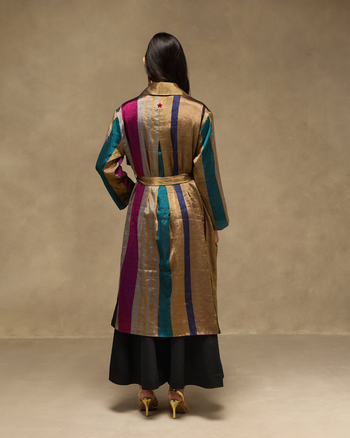 Sera Trench - Metallic Tissue Regular Fit