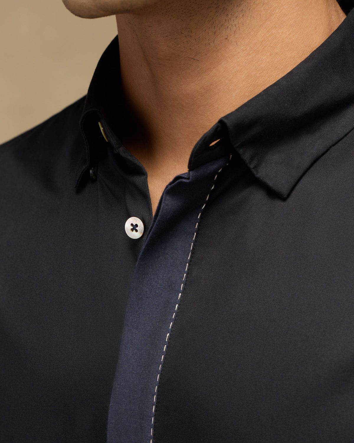 Midnight Shirt - Cotton Satin Classic Fit
