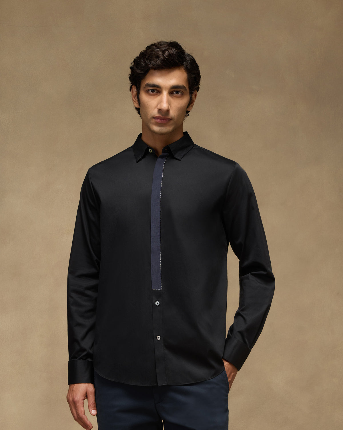 Midnight Shirt - Cotton Satin Classic Fit