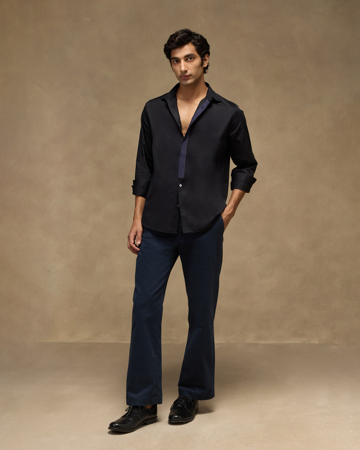Midnight Shirt - Cotton Satin Classic Fit