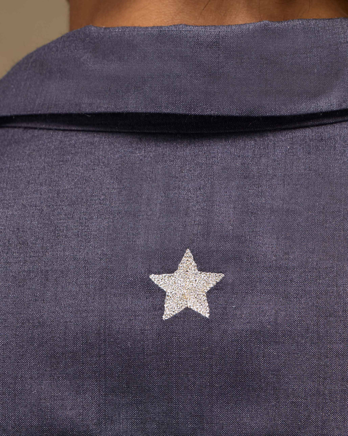 Afterglow Shirt - Zari Embroidered Tussar Silk Classic Fit
