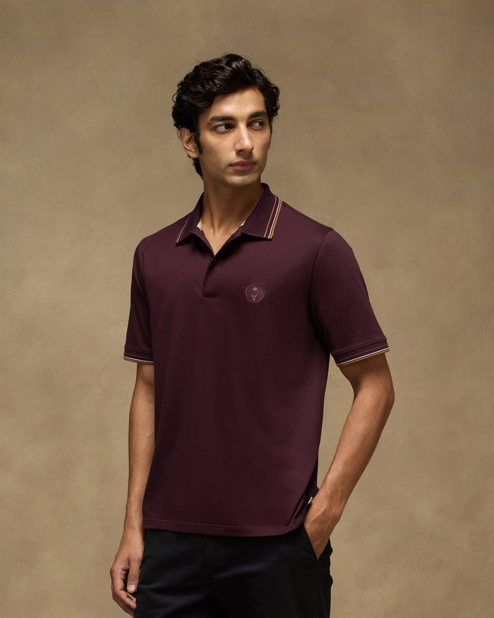 Stag Polo T-Shirt - Mercerised Cotton Classic Fit