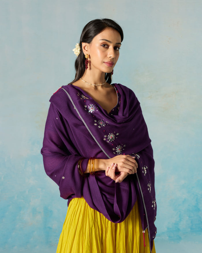 Bahaar Shawl - Violet