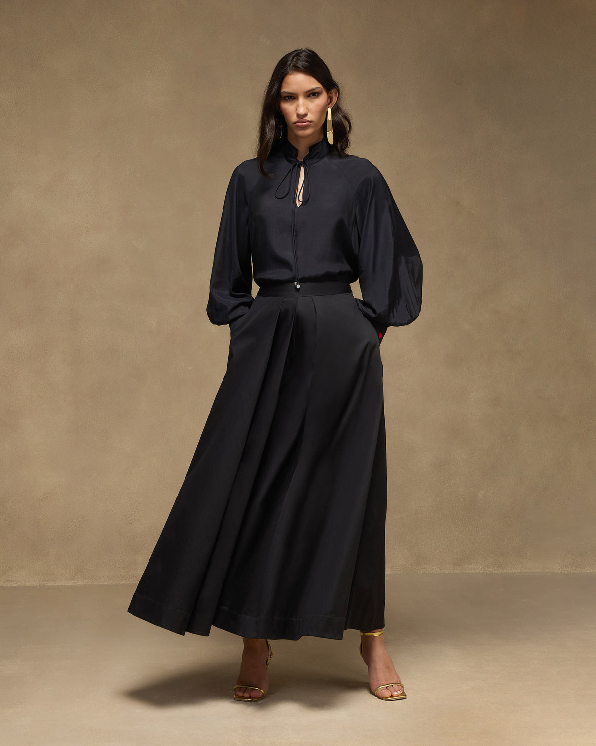 Sway Pants - Satin Blend Flared