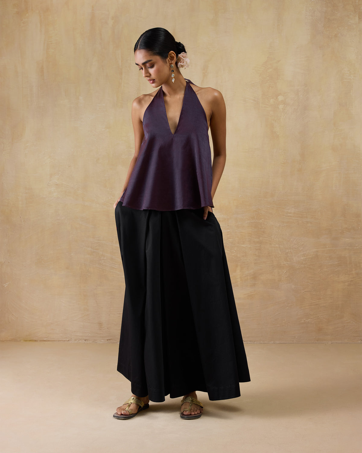 Sashay Top - Metallised Fibre A-Line Fit