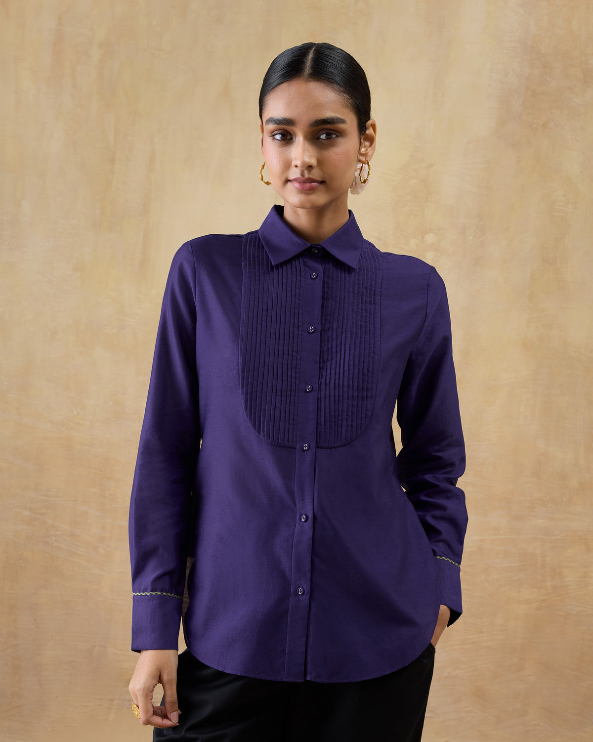 Tuxedo Shirt - Cotton Silk Regular Fit