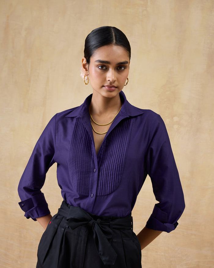 Tuxedo Shirt - Cotton Silk Regular Fit