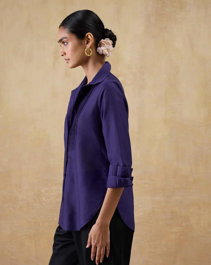 Tuxedo Shirt - Cotton Silk Regular Fit