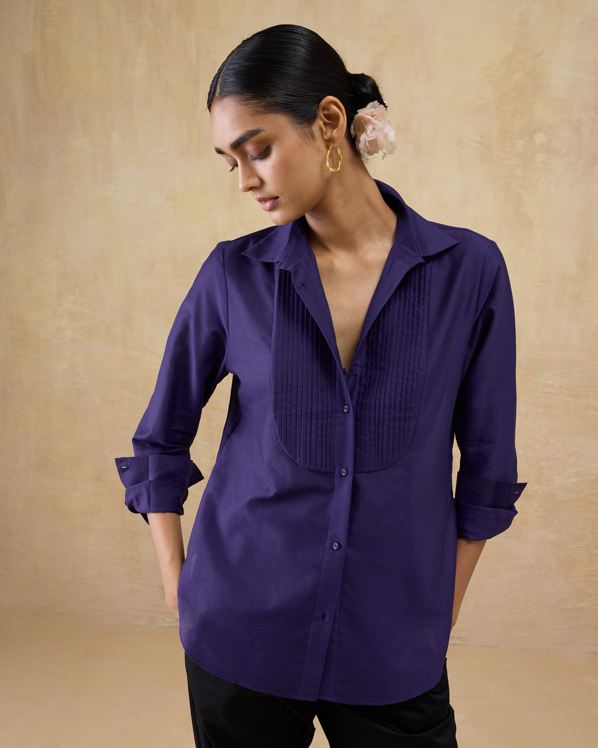 Tuxedo Shirt - Cotton Silk Regular Fit