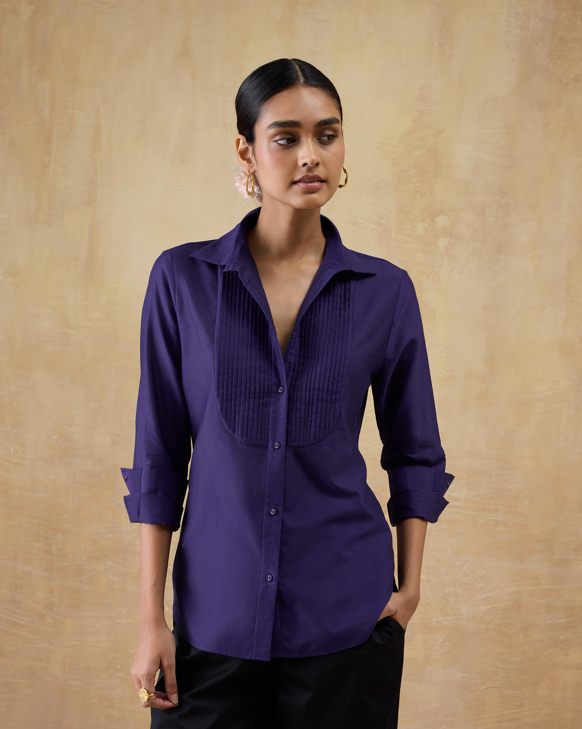Tuxedo Shirt - Cotton Silk Regular Fit