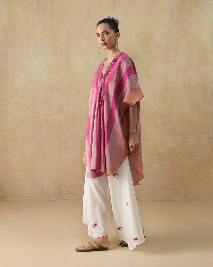 Jhilmil Kaftan - Metallic Tissue Loose Fit