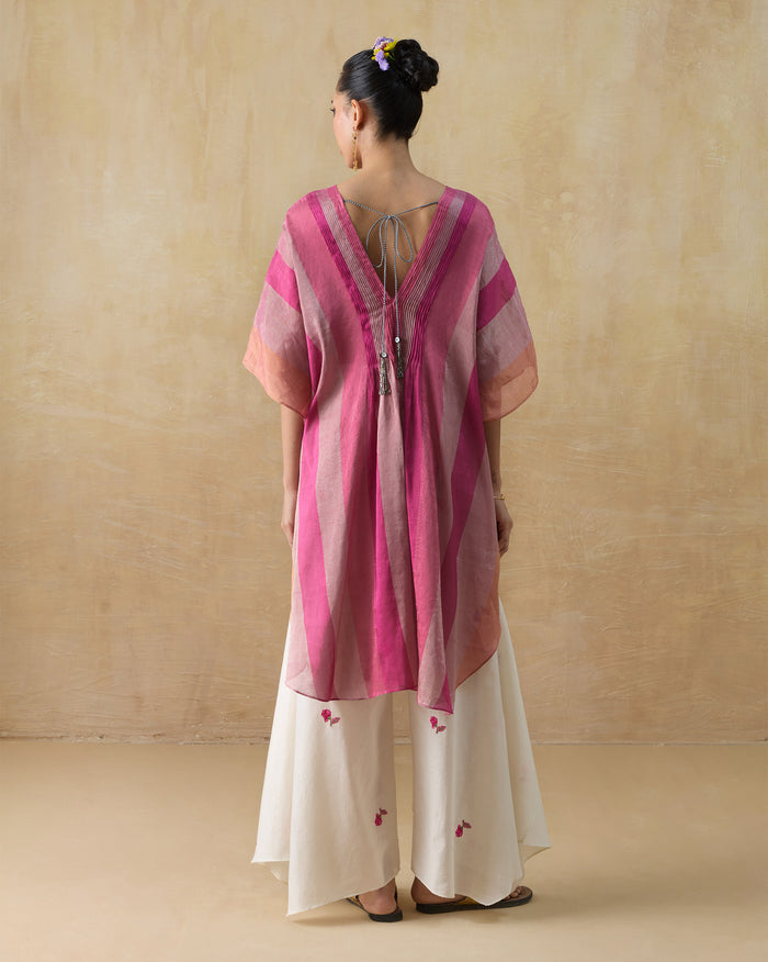 Jhilmil Kaftan - Metallic Tissue Loose Fit