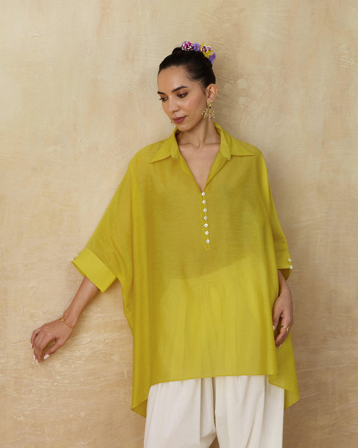 Hala Tunic - Cotton Silk Loose Fit