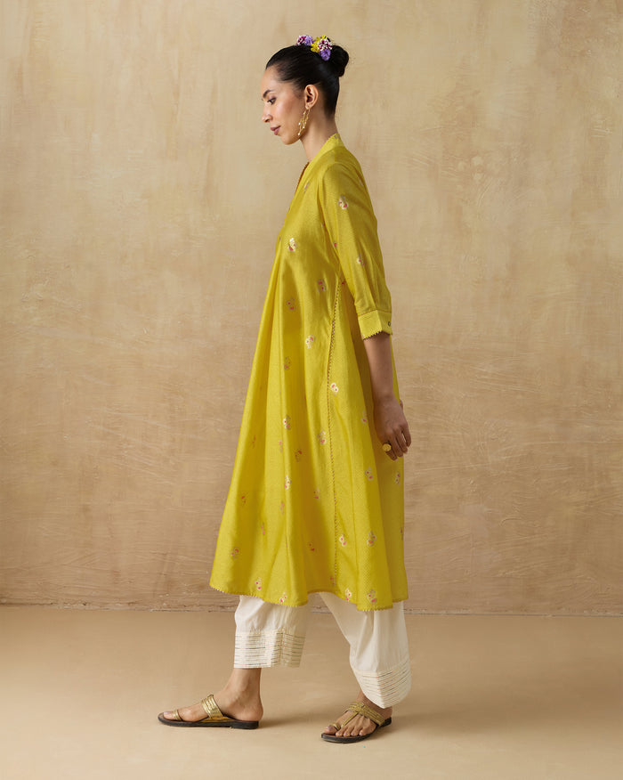 Viva Kurta - Silk Blend A-Line Fit