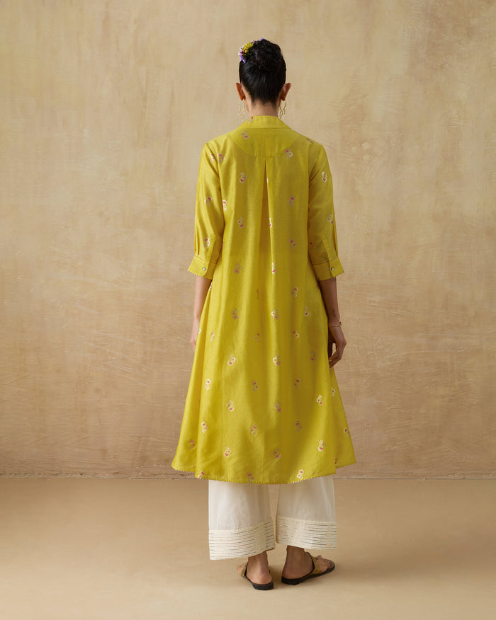 Viva Kurta - Silk Blend A-Line Fit