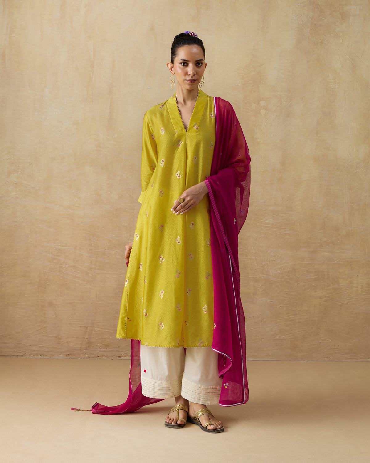 Viva Kurta - Silk Blend A-Line Fit
