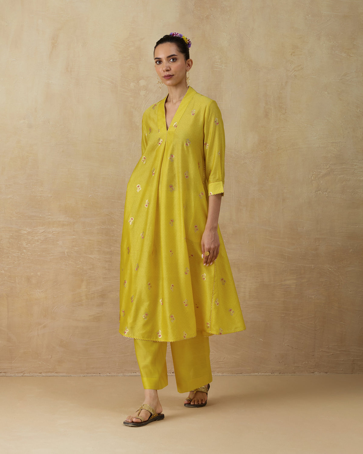 Viva Kurta - Silk Blend A-Line Fit