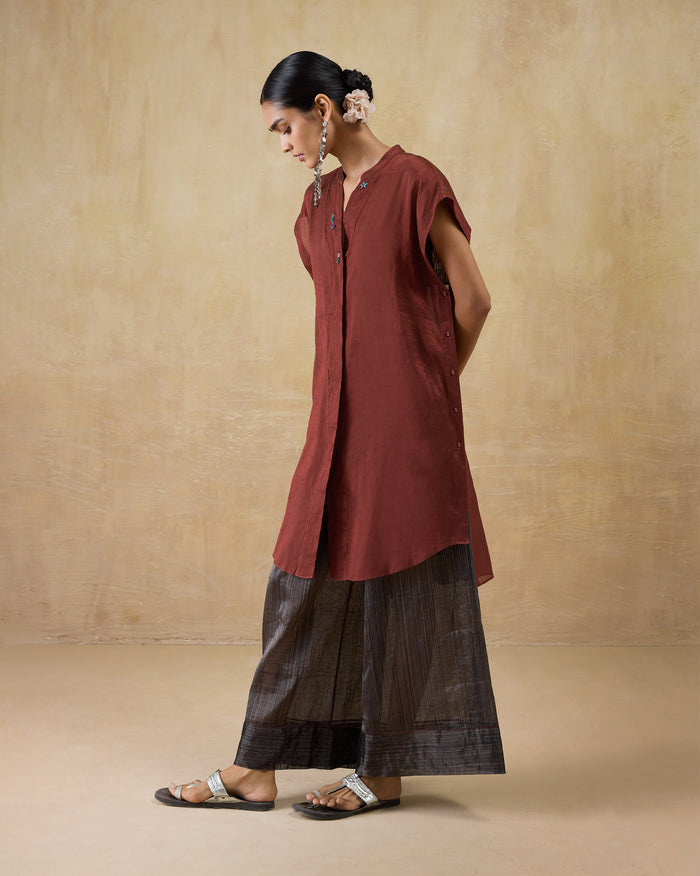 Tango Kaftan - Metallic Tissue Free Size