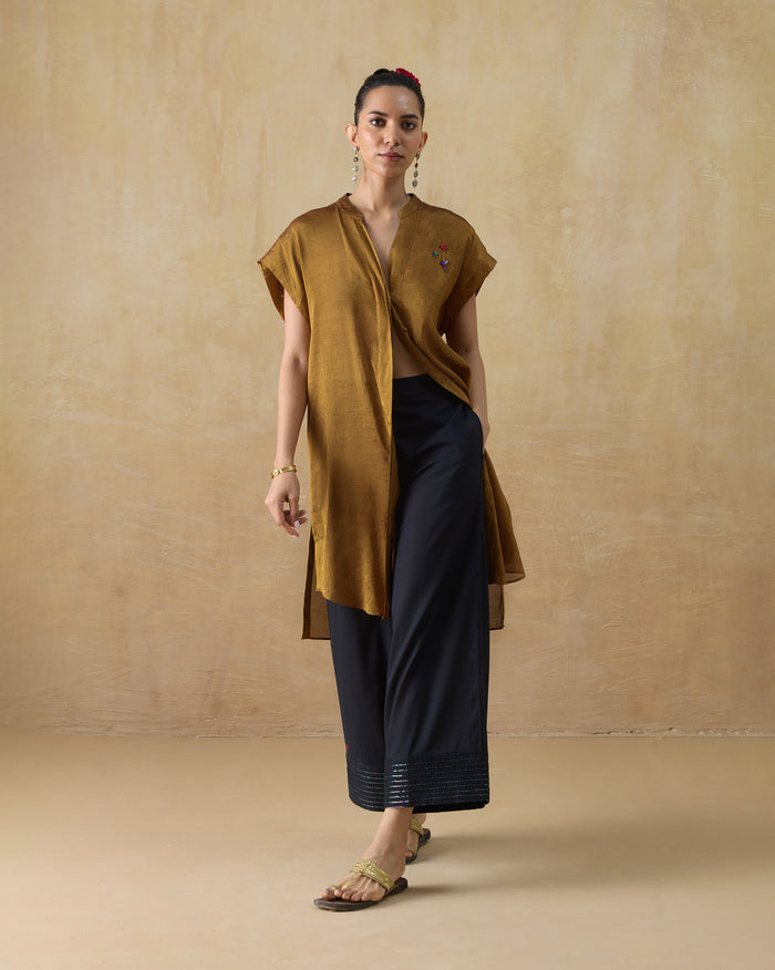 Tango Kaftan - Metallic Tissue Free Size