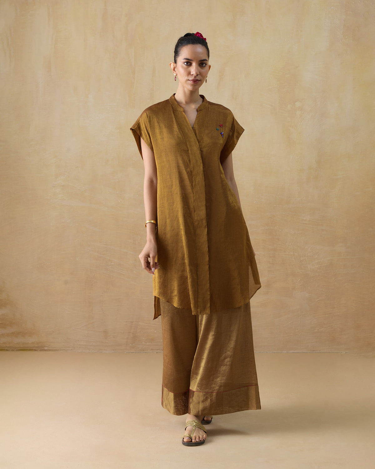 Tango Kaftan - Metallic Tissue Free Size