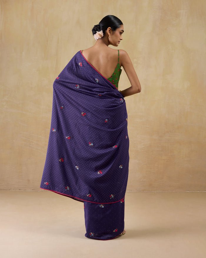 Midnight Dance Sari - Cotton Silk