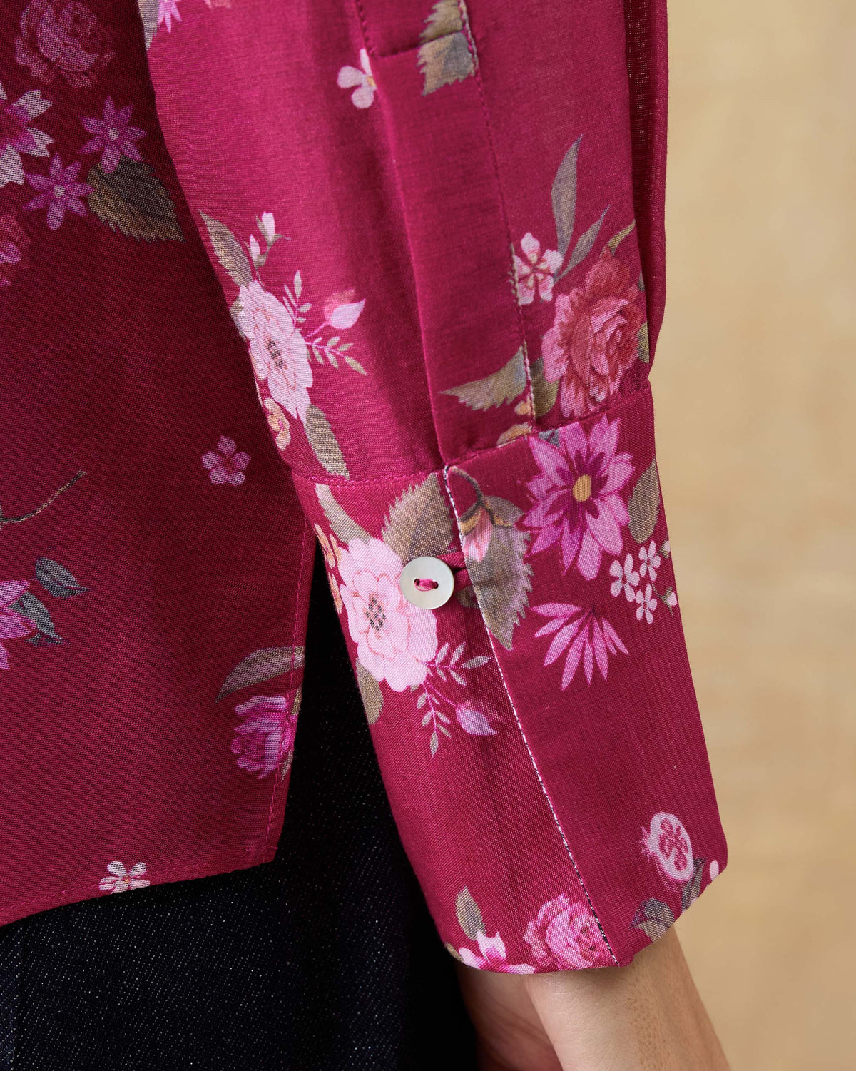 Kaveri Ruffle Shirt - Cotton Silk Regular Fit