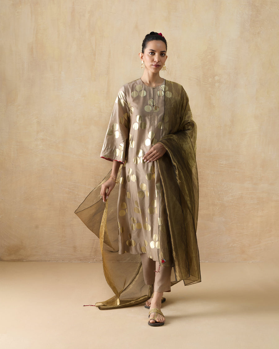 The Cloud Dancer Kurta worn with Narrow Pants and the Marpeta Dupatta.