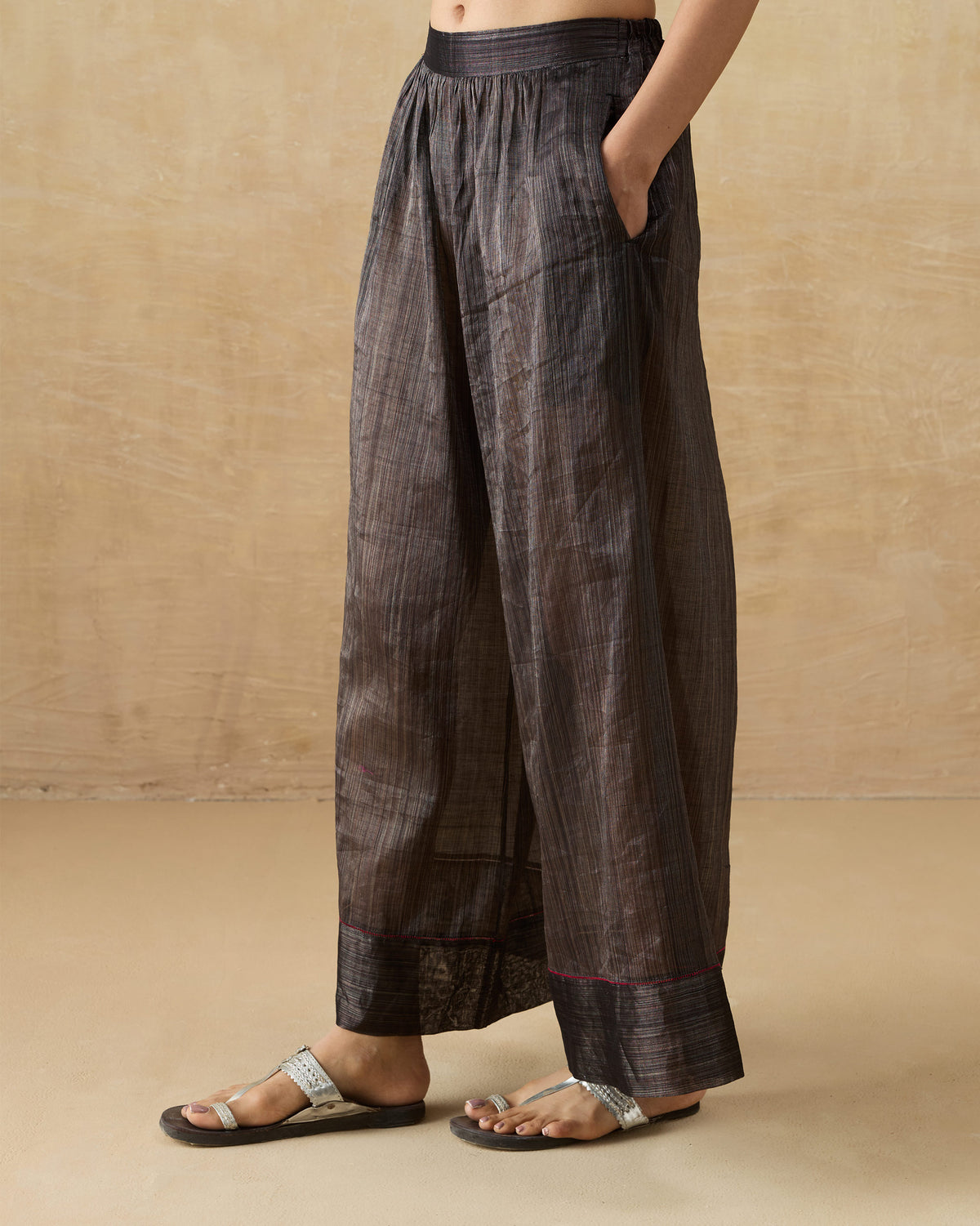 Charisma Pants - Metallic Tissue A-Line Fit